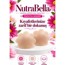 Nutrabella Silikon Göğüs Ucu Gizleyici Papatya Desenli Kendinden Yapışkanlı Tekrar Kullanılabilir Meme Ucu Kapatıcı