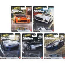 Hot Wheels Premium Fast & Furious 25. Yıl 5'li Set Toyota Supra Chase Mercedes Lexus Nissan Mclaren