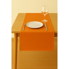 Luvora Home Luna Serisi Kadife Dokulu Dikdörtgen Runner - Turuncu