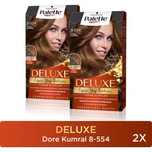 Palette Deluxe Saç Boyası Yoğun Renkler 8-554 Dore Kumral l X 2 Adet Canlı Renkler