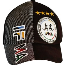 Dragondo 50326AC Nakışlı Ifma Logolu Muay Thai Şapkası – Siyah
