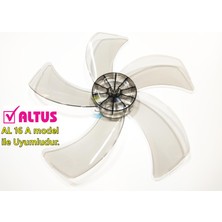 Sern Altus Al 16 A Modele Uyumlu Vantilatör Pervanesi 16INÇ 5 Kanat 38CM Füme Renk Pls