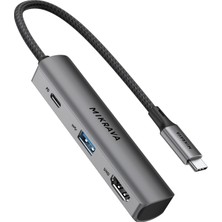 Mikrava Usb-C 3'ü 1 Arada Hub (Hdmı 4K@60Hz, 2K@144Hz, 1080p@240Hz, USB 3.0 5gbps, 100W Pd Hızlı Şarj) - 0.2 Metre