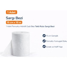 Urfakent Sargı Bezi 15 cm x 10 M 1 Adet Pamuklu Hidrofil Gazlı Bez Tekli Rulo Sargı Bezi