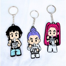 Rmys Kpop Demon Hunters Karakter Anahtarlık 3'lü Set – 3D Baskı Figür Anahtarlık
