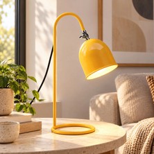 Homing Retro Basic Masa Lambası Abajur Hardal Sarı