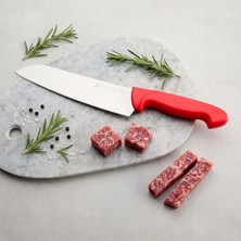 Aryıldız Noka Santoku Bıçağı Kırmızı 19 cm