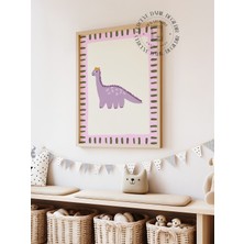 Des Vu Print Dinozor Posteri, Çerçevesiz Çocuk Odası Posteri