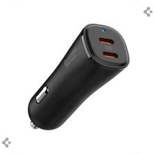 TeknoKapsül Spigen 50W Usb-C 2 Port Araç Içi Hızlı Şarj Aleti Pps Type-C Pd 3.0 30W + 20W EV502 ACP08523