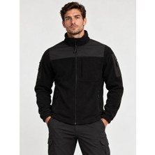 Özmert Askeri Malzeme Taktik Polar Mont Siyah Softshell Su Geçirmez Omuz Kısım