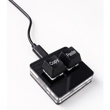 Apera 2 Tuşlu Mini Mekanik Makro Klavye Programlanabilir Kopyala Yapıştır Kısayol Klavyesi Type-C Kablolu Oyun Tasarım Ofis Cn04