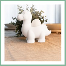 Bşk Virgo 3D Baskı Dinozor Yumurtalık - Sevimli Eggosaurus Yumurta Tutucu-Beyaz BSK2026