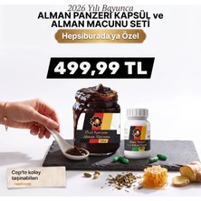 1 x 240 gr Alman Macunu ( 4x4 4’lü Bitkisel Kapsül Hediyesiyle ) Keçiboynuzu Pekmezli Ballı Ginsengli Polenli Güç ve Kuvvet Arttırıcı