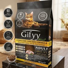 Gifyy Tavuklu Yetişkin Kedi Maması 15 Kg Omega 3 ve 6 İçerikli Dengeli Beslenme