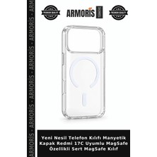 Armoris Yeni Nesil Telefon Kılıfı Manyetik Kapak Redmi 17C Uyumlu Magsafe Özellikli Sert Magsafe Kılıf