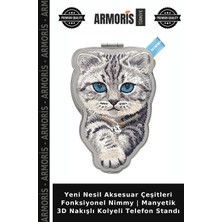 Armoris Yeni Nesil Aksesuar Çeşitleri Fonksiyonel Nimmy | Manyetik 3D Nakışlı Kolyeli Telefon Standı