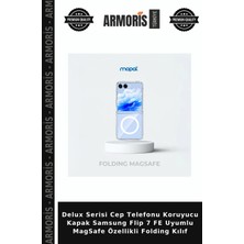Armoris Delux Serisi Cep Telefonu Koruyucu Kapak Samsung Flip 7 Fe Uyumlu Magsafe Özellikli Folding Kılıf
