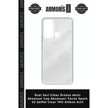Armoris Özel Seri Cihaz Örtüsü Akıllı Aksesuar Cep Aksesuarı Tecno Spark 20 Şeffaf Clear Tpu Silikon Kılıf