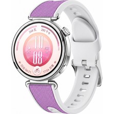 Sneezy Huawei Watch Gt 7 41MM Uyumlu Colorflex Özel Dokulu Çift Renkli Silikon Kordon