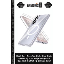 Armoris Özel Seri Telefon Zırhı Cep Kabı Samsung S25 Edge Magsafe Özellikli Şeffaf Iq Silikon Kılıf