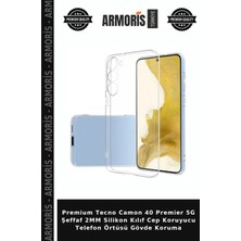 Armoris Premium Tecno Camon 40 Premier 5g Şeffaf 2mm Silikon Kılıf Cep Koruyucu Telefon Örtüsü Gövde Koruma