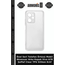 Armoris Özel Seri Telefon Örtüsü Mobil Aksesuar Arka Kapak Vivo A78 Şeffaf Clear Tpu Silikon Kılıf