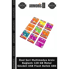 Armoris Özel Seri Multimedya Arsiv Bağlantı 128 GB Metal Gövdeli USB Flash Bellek U80
