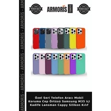 Armoris Özel Seri Telefon Aracı Mobil Koruma Cep Örtüsü Samsung M35 Içi Kadife Lansman Cappy Silikon Kılıf