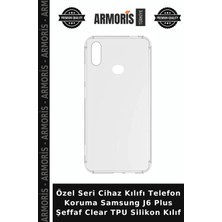 Armoris Özel Seri Cihaz Kılıfı Telefon Koruma Samsung J6 Plus Şeffaf Clear Tpu Silikon Kılıf