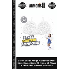 Armoris Delux Serisi Amigo Aksesuarı Dans Süsü Beyaz Renk 23 Nisan 19 Mayıs 29 Ekim Okul Gösteri Ponponları