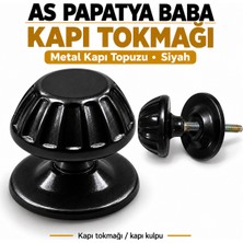 As Baba Papatya Kapı Tokmağı Kapı Topuzu Kolu Metal Tokmak Siyah Kapı Tutacağı