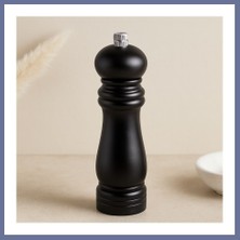 Bezos Küçük Siyah Ahşap Tuz ve Baharat Öğütücü (Çap 4.5 Cm, 15.5 Cm) Dlra