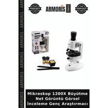 Armoris Mikroskop 1200X Büyütme Net Görüntü Görsel Inceleme Genç Araştırmacı