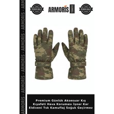 Armoris Premium Günlük Aksesuar Kış Kıyafeti Hava Koruması Işnar Kar Eldiveni Tsk Kamuflaj Soğuk Geçirmez