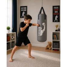 Toprak Sport Boks Torbası  60X22 cm  Karabina Hediyeli Içi Dolu Toprak Sport