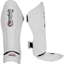 Dragondo 40721-P Muaythai Kick Boks Kaval Ayak Koruyucu Beyaz