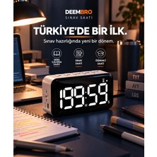 Deembro Sınav Saati 2026 Türkiye deneme sınavlarına uygun olarak tasarlanan öğrenci saati LGS AYT TYT öğrenci saati kronometreli ders çalışma saati Dijital Masa Saati Kronometre Mıknatıslı lgs deneme