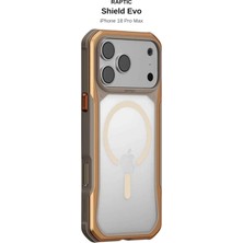 iPhone 18 Pro Max Uyumlu Kılıf M-Safe Şarj Özellikli Raptic Shield Evo Serisi Airbagli Kapak Gold