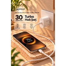 Apricot APC-U425T Type-C Usb-C 25W 3.0A Beyaz Kablolu Hızlı Ev Şarj Adaptörü