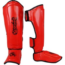 DragonDo 40715-P Kaval Ayak Koruyucu Kırmızı Profesyonel Kick Boks Kaval Koruyucu