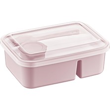 Mythriva Hobby Life Lunch To Go 3 Bölmeli Beslenme Kabı – Sosluklu, Sızdırmaz Kapak, Bpa Içermez, 920 ml + 40 ml (Pembe)