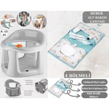 Ravéon Bebek Banyo Aksesuarı Bebek Destekli Banyo Oturağı - Vakum Tabanlı Bebek Mama Oturağı Çok Amaçlı