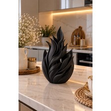 Niks Home Modern Dokulu 3'lü ve Tekli Set Yaprak Seramik Görünümlü Vazo 15 - 20 - 25 cm