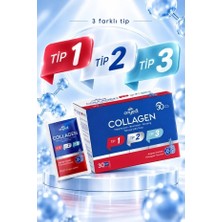 Collagen | Tip 1, Tip 2 ve Tip 3 Kolajen | Magnezyum | Bromelain ve Ginseng Içeren Ananas Aromalı Takviye Edici Gıda, 30 Saşe