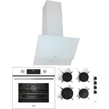 Teka Chef 6 Beyaz Ankastre Set (Gbe 64002 Ocak + Hak 625 Fırın + Atv 60 Davlumbaz)