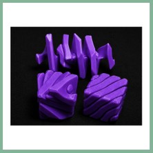 Bşk Virgo 3D Baskı Fidget Puzzle Küp - Hareketli Dönüşebilen Stres Giderici Zeka Oyuncağı, Masaüstü Fidget Küp-Mor BSK2026