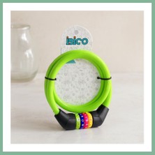 Bşk Virgo Şifreli Çelik Tel Bisiklet Kilidi 9mm x 65CM (Yeşil Kılıf) BSK2026