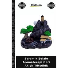 Carlburn Premium Seramik Şelale Aromaterapi Geri Akışlı Tütsülük Armağan Değirmen Konik
