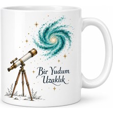 Ny Joy Teleskop Gecesi Tasarımlı Porselen Kupa - Model 422
