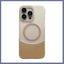 Bezos Joko iPhone 14 Pro Max Uyumlu Velar Magsafe Kapak - Çöl Titanyum Dlra